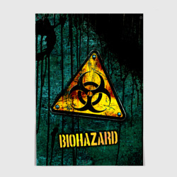 Biohazard yellow sign  – Постер с принтом купить