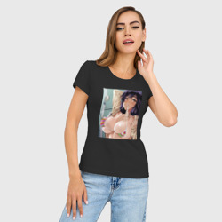 Женская футболка хлопок Slim Ahegao секси - фото 2