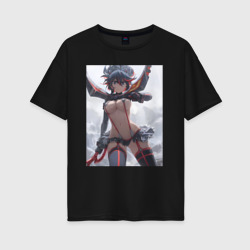 Убей или умри арт  – Женская футболка хлопок Oversize с принтом купить со скидкой в -16%