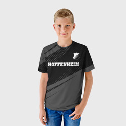 Футболка с принтом Hoffenheim sport на темном фоне посередине для ребенка, вид на модели спереди №2. Цвет основы: белый