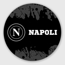 Napoli sport на темном фоне по-горизонтали – Круглый коврик для мышки с принтом купить