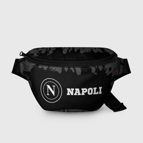 Поясная сумка с принтом Napoli sport на темном фоне по-горизонтали, вид спереди №1