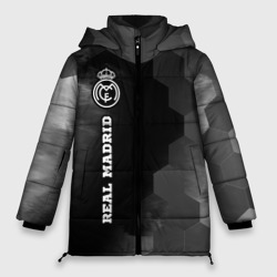 Real Madrid sport на темном фоне по-вертикали – Женская зимняя куртка Oversize с принтом купить