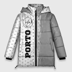 Porto sport на светлом фоне по-вертикали – Женская зимняя куртка Oversize с принтом купить