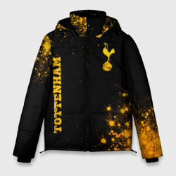 Tottenham - gold gradient вертикально – Мужская зимняя куртка 3D с принтом купить