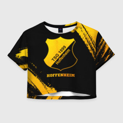 Hoffenheim - gold gradient – Женская футболка Crop-top 3D с принтом купить