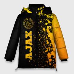 Ajax - gold gradient по-вертикали – Женская зимняя куртка Oversize с принтом купить