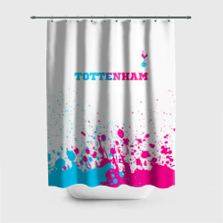 Tottenham neon gradient style посередине – Штора 3D для ванной с принтом купить