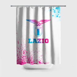 Lazio neon gradient style – Штора 3D для ванной с принтом купить