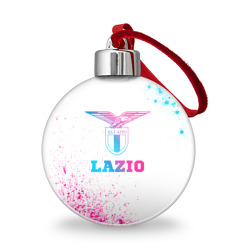 Lazio neon gradient style – Ёлочный шар с принтом купить