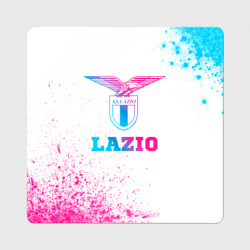 Lazio neon gradient style – Магнит виниловый Квадрат с принтом купить