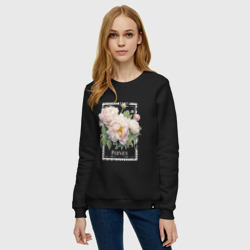 Женский свитшот хлопок Пионы в винтажном стиле - фото 2