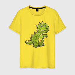Забавный динозавр – Мужская футболка хлопок с принтом купить со скидкой в -20%