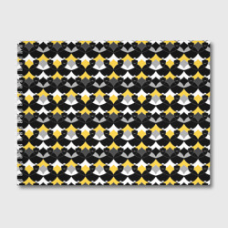 Желто черный с белым геометрический узор – Альбом для рисования с принтом купить со скидкой в -45%