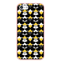 Желто черный с белым геометрический узор – Чехол для iPhone 5/5S матовый с принтом купить