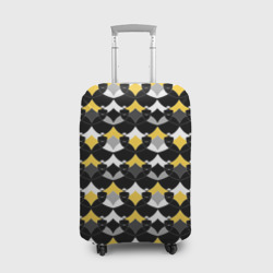 Желто черный с белым геометрический узор – Чехол для чемодана 3D с принтом купить