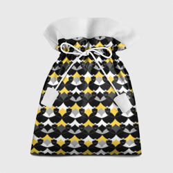 Желто черный с белым геометрический узор – Подарочный 3D мешок с принтом купить со скидкой в -13%