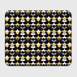 Желто черный с белым геометрический узор – Прямоугольный коврик для мышки с принтом купить