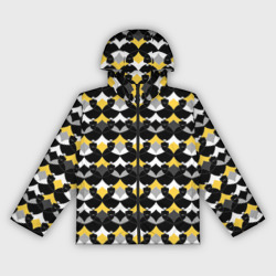 Желто черный с белым геометрический узор – Женская ветровка 3D с принтом купить