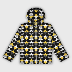 Желто черный с белым геометрический узор – Женская ветровка 3D с принтом купить