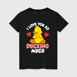 Ducking love – Женская футболка хлопок с принтом купить со скидкой в -20%
