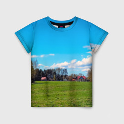 Пригородный пейзаж – Детская футболка 3D с принтом купить со скидкой в -33%