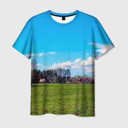 Пригородный пейзаж – Мужская футболка 3D с принтом купить со скидкой в -26%