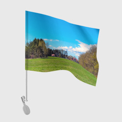 Пригородный пейзаж – Флаг для автомобиля с принтом купить