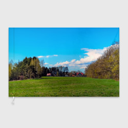 Пригородный пейзаж – Флаг 3D с принтом купить