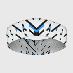 Black and blue stripes on a white background – Повязка на голову 3D с принтом купить