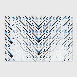 Black and blue stripes on a white background – Магнитный плакат 3Х2 с принтом купить