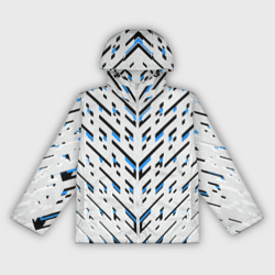 Black and blue stripes on a white background – Женская ветровка 3D с принтом купить