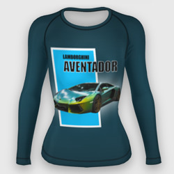 Спортивная машина Lamborghini Aventador – Женский рашгард 3D с принтом купить