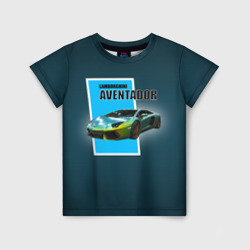 Спортивная машина Lamborghini Aventador – Детская футболка 3D с принтом купить со скидкой в -33%