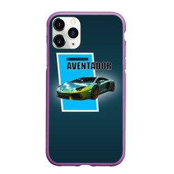 Спортивная машина Lamborghini Aventador – Чехол для iPhone 11 Pro матовый с принтом купить