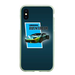 Спортивная машина Lamborghini Aventador – Чехол для iPhone XS Max матовый с принтом купить