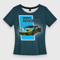 Спортивная машина Lamborghini Aventador – Женская футболка 3D Slim с принтом купить
