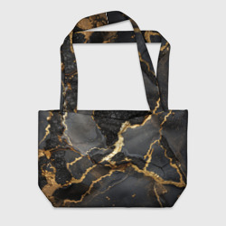 Золото и черный агат – Пляжная сумка 3D с принтом купить
