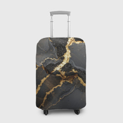 Золото и черный агат – Чехол для чемодана 3D с принтом купить