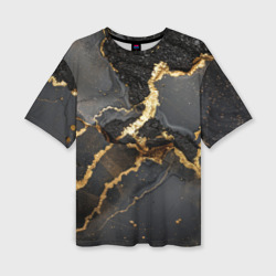 Золото и черный агат – Женская футболка oversize 3D с принтом купить со скидкой в -50%
