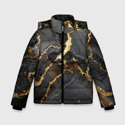 Золото и черный агат – Зимняя куртка для мальчиков 3D с принтом купить