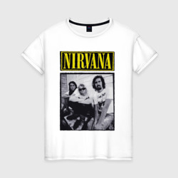 Нирвана группа – Женская футболка хлопок с принтом купить со скидкой в -20%