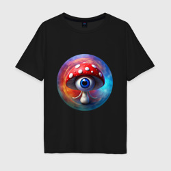 Мухомор с глазом – Мужская футболка хлопок Oversize с принтом купить со скидкой в -16%
