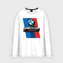 Кроссовер BMW X6 M – Женский лонгслив oversize хлопок с принтом купить