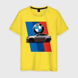 Кроссовер BMW X6 M – Мужская футболка хлопок с принтом купить со скидкой в -20%