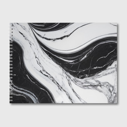 Мрамор черно-белый – Альбом для рисования с принтом купить со скидкой в -45%