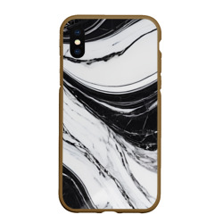 Мрамор черно-белый – Чехол для iPhone XS Max матовый с принтом купить