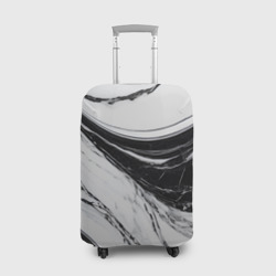 Мрамор черно-белый – Чехол для чемодана 3D с принтом купить