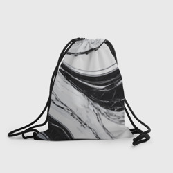 Мрамор черно-белый – Рюкзак-мешок 3D с принтом купить со скидкой в -25%