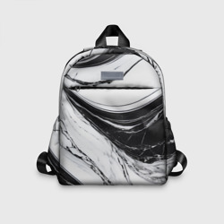 Мрамор черно-белый – Детский рюкзак 3D с принтом купить со скидкой в -33%